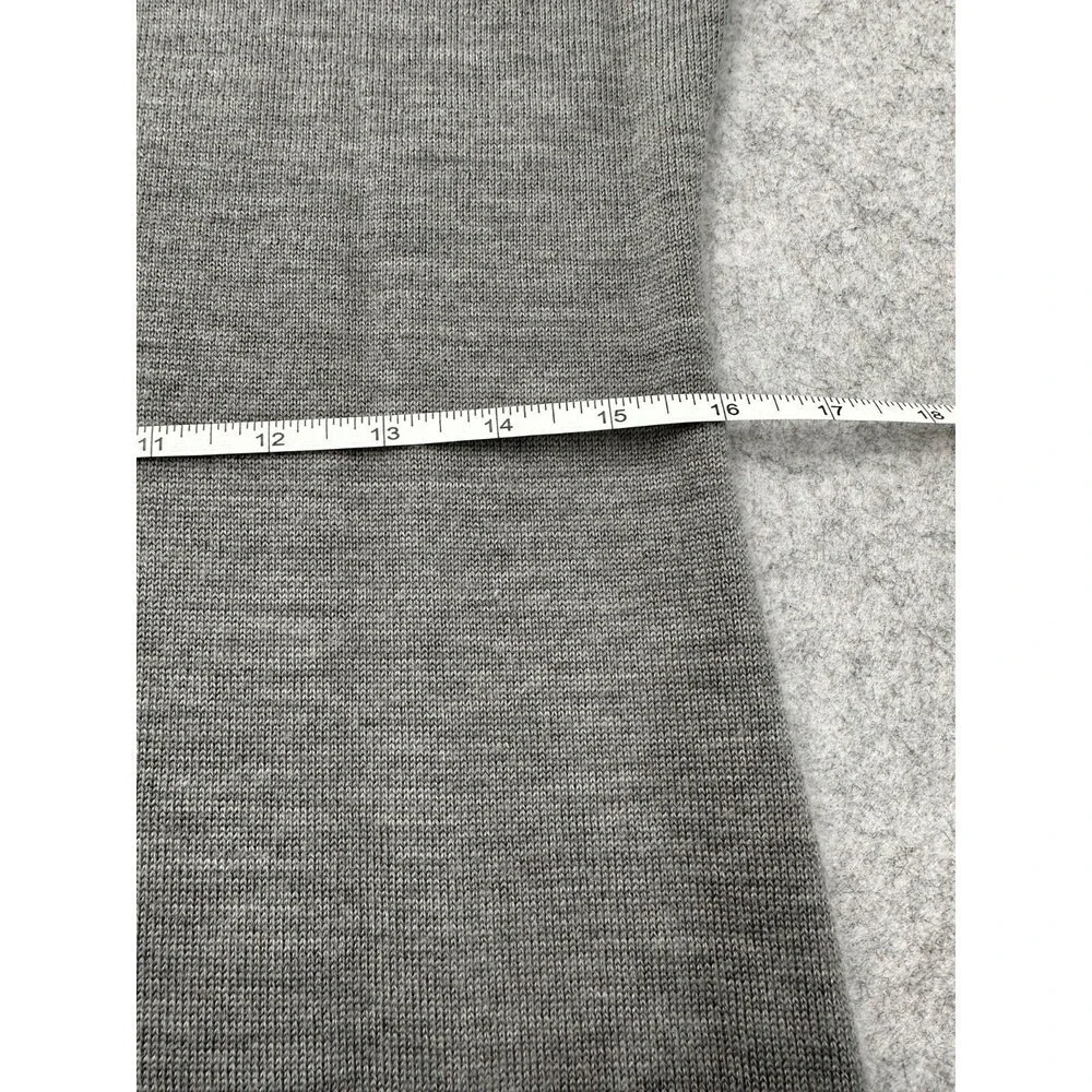 J.CREW Midi Sweater Dress Gray Merino Wool Long Sleeve Collared Women's XSmall